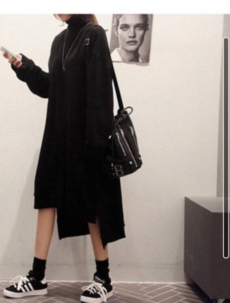 ビックシルエット　ワンピース　新品　ブラック