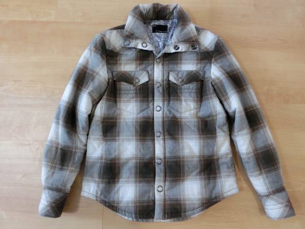 nナンバーナイン 裏地音符中綿チェックジャケット 3 美品 日本製