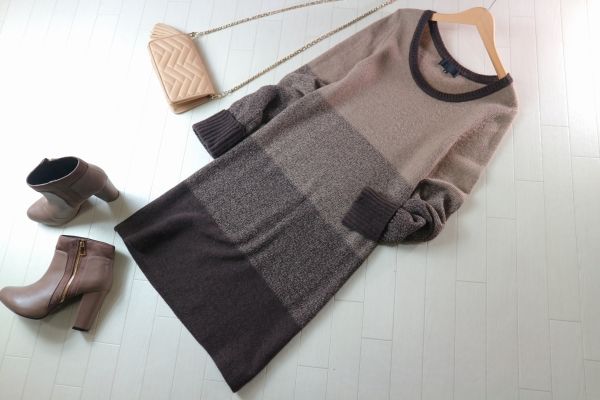 アンタイトル UNTITLED☆グラデーションニットワンピース☆