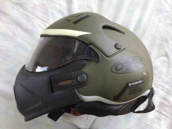 OSBE ヘリパイロットヘルメット トップガンマスク付き_1