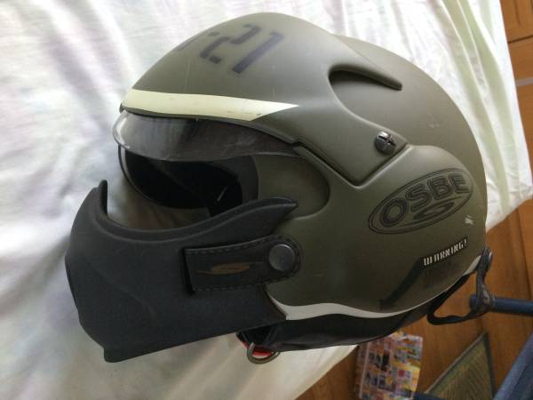 OSBE ヘリパイロットヘルメット トップガンマスク付き_3