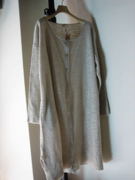 冬★a+koloniコロニー★可愛いL/Wスラブロングカーディガン白