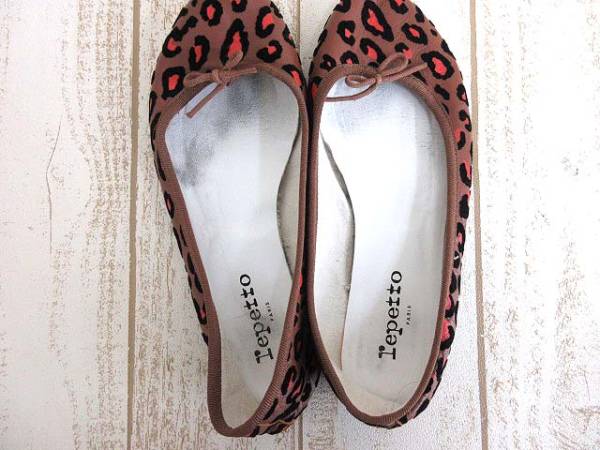 レペット Repetto バレエシューズ フラット レオパード柄 37 ブランド