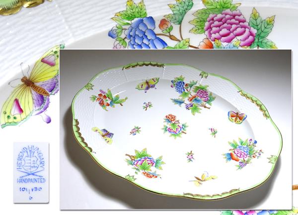 ∇花∇「ヘレンド」ヴィクトリアブーケ オーバルディッシュ ヘレンドの