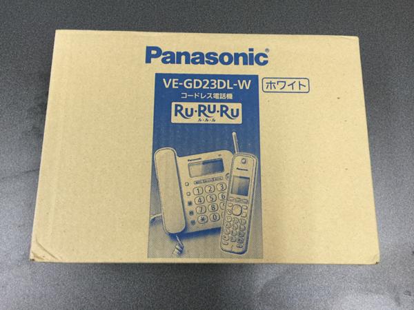 現状未使用品★Panasonicコードレス電話機VE-GD23DL-W