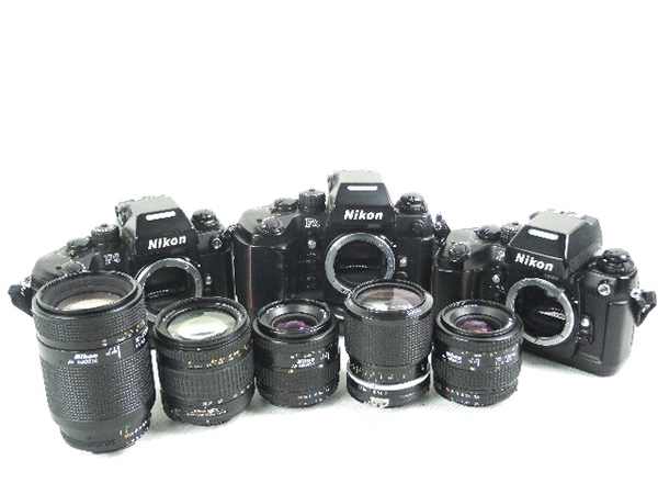 Nikon F4 MACRO-NIKKOR 55mm f3.5付き ジャンク ジャンク Nikon F4 3台 28-200 他 Nikon 大量 セット Y2156967 Nikon