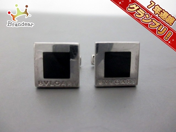 ブルガリ カフス 美品 シルバー×オニキス 黒 BVLGARI ジャンル 【公式