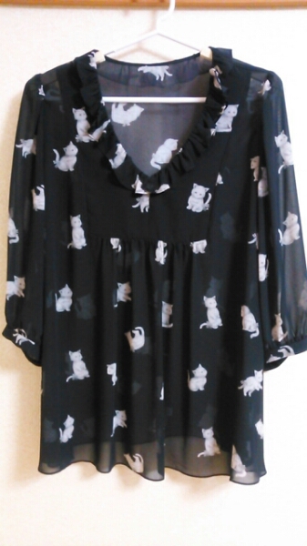新品　フランシュリッペ　ねこチュニック　大きいサイズ　FL5 3L 美品フランシュリッペFL5 シルエットねこチュニック大きい フランシュ