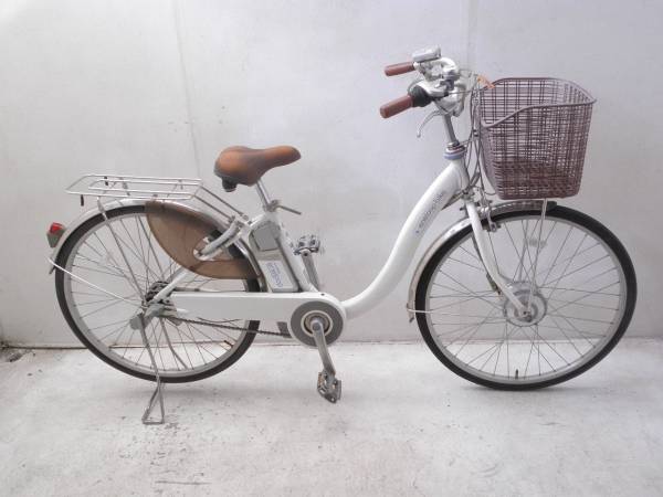 サンヨー SANYO エネループ eneloop 中古 電動自転車 白 I14