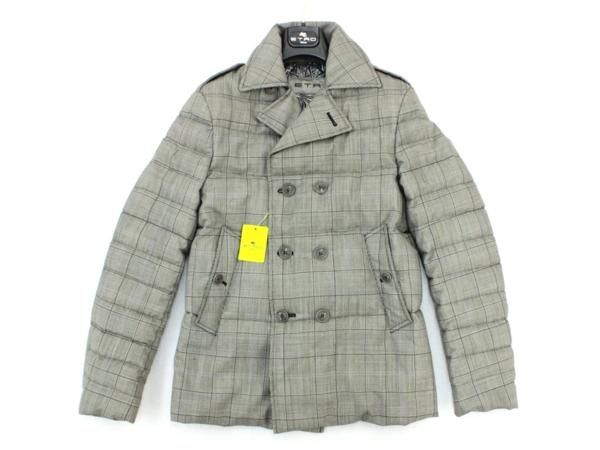 42万新品◇M◇【ETRO】エトロ グレーチェックダウンジャケット ETRO 