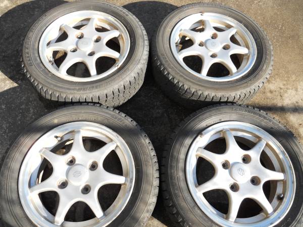 ※スズキカプチーノ純正165/65R14＆１４×5ＪＪホイルとタイヤ※