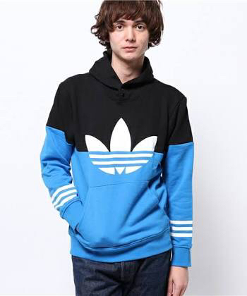 adidas アディダス オリジナルス CB HOODIE パーカー 黒×青