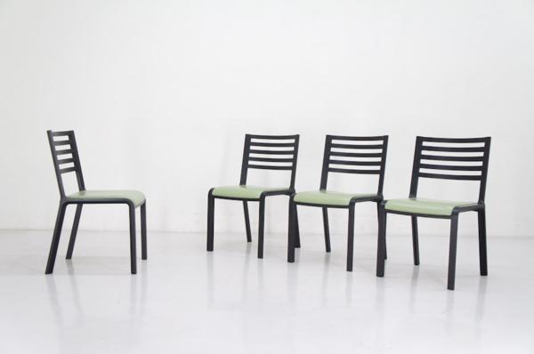 ★Tendo 天童木工★サークルチェア 黒★4脚セット★811h18