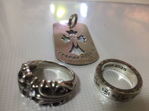 クロムハーツ指輪2点とドックタグ１点セット送料無料