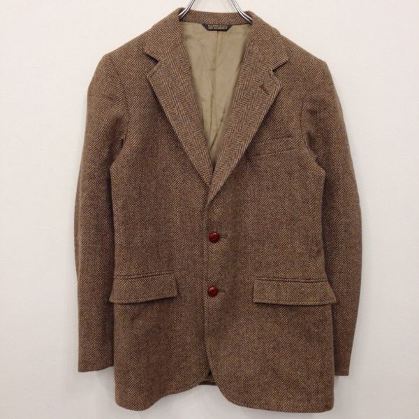 XS-S BrooksBrothersツィードテーラードジャケット古着/S4813G3