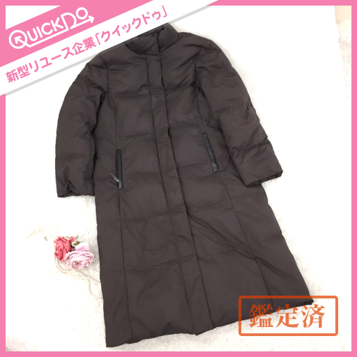 バーバリーロンドン Burberry ポリ ロング ダウン コート 42