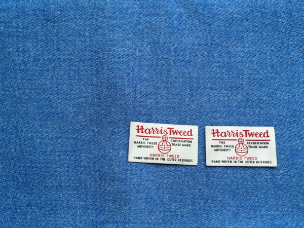 ハリスツイード　生地　ライトブルー 50×75