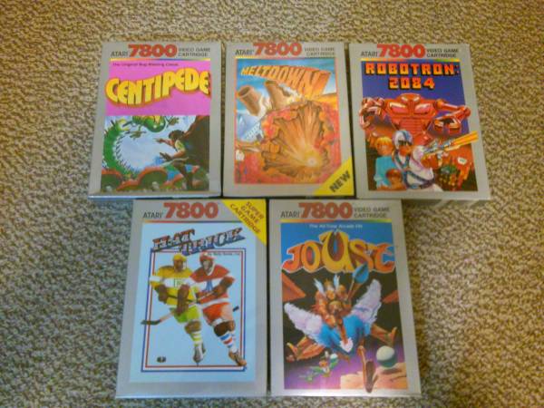 ATARI7800 未開封品ソフト5本 センチピード、ジャウストなど