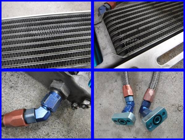 aкR619 GPZ400F2 ZX400A オイルクーラー EARL'S？ 社外 送900～ Z550GP
