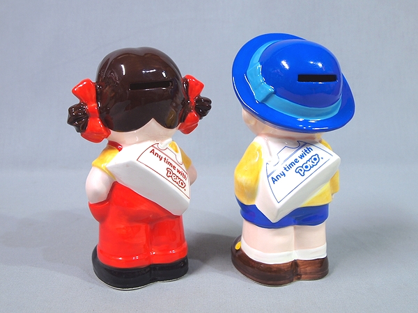 希少【不二家 当選品 ペコちゃん ペコポコ 古い貯金箱 陶器製】 【公式