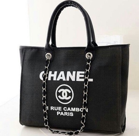 CHANEL シャネル トートバッグ ブラック ノベルティ キャンバス