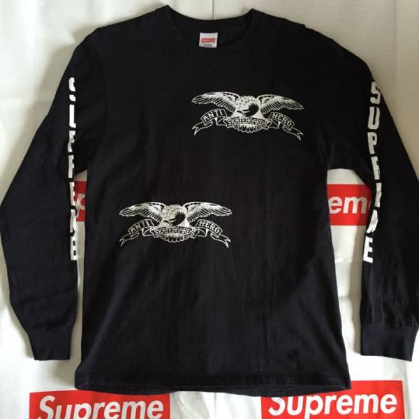 Supreme Anti Hero L/S Tee ブラック Lサイズ　25FW Supreme Anti Hero L/S 黒 M ロンT SizeM SUPREME シュプリーム ×ANTI