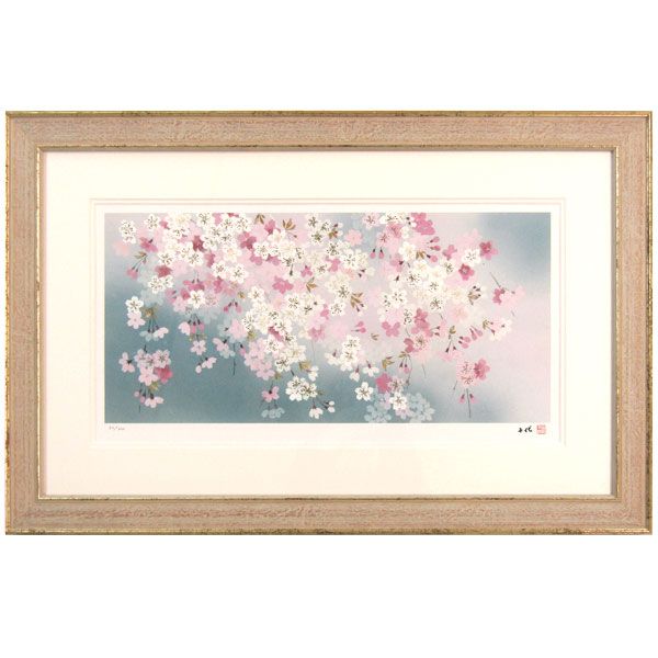 安田靫彦 「紅梅」 木版画 限定200部 芸艸堂版 額装 メルカリ 安田靫彦