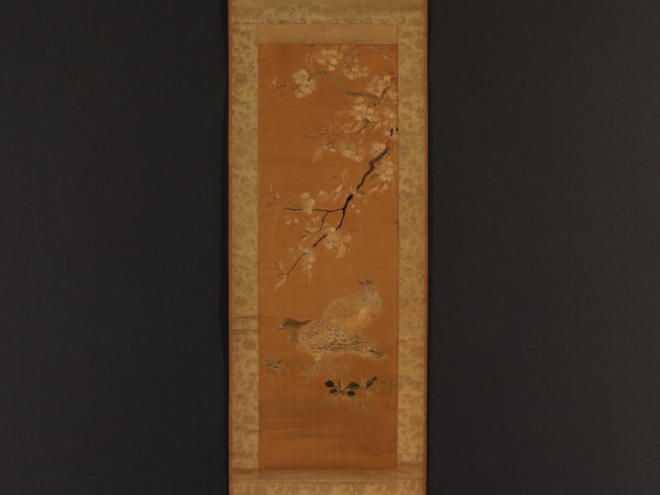 伝来】j3148 刺繍画 花鳥図 中国画 朝鮮 李朝 韓国 ホビー、カルチャー