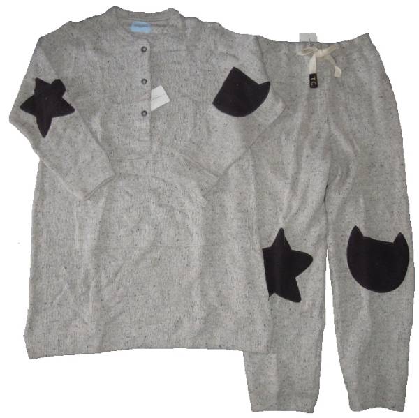 ツモリチサト★ルームワンピパジャマLネップコットン★ネコx星GY