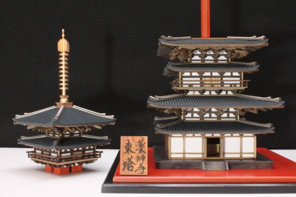 凍れる音楽」 1/100薬師寺東塔 完成品 7分割組立式惚れ惚れ品(建築物