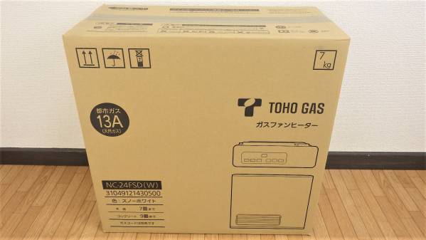 新品 東邦ガス ガスファンヒーター NC-24FSD(W) 都市ガス 即決 【公式