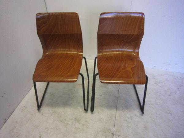 obo社製/西ドイツ/プライウッド スタッキングチェア/2脚セット OBO プライウッドチェア 2脚セット 家具、インテリア イス 【公式