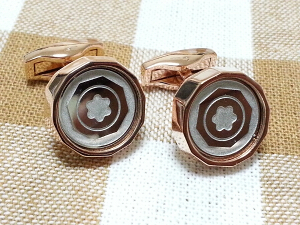 モンブラン カフスボタン MONTBLANC ピンクゴールドカラー