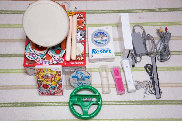 Wii 太鼓の達人 マリオカート - ソフト 本体 豪華 ＆ ソフト9本