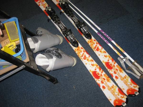 145cm ダイナミック　靴25-25.5　送料1000円　スキー袋付き