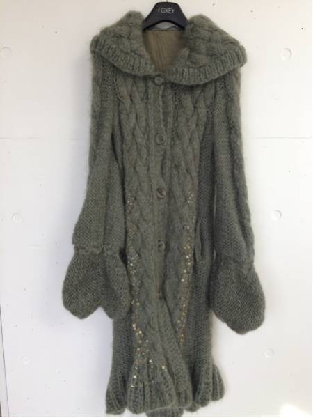 ★ERMANNO SCERVINO シェルヴィーノ カーキ系 ニットコート ★