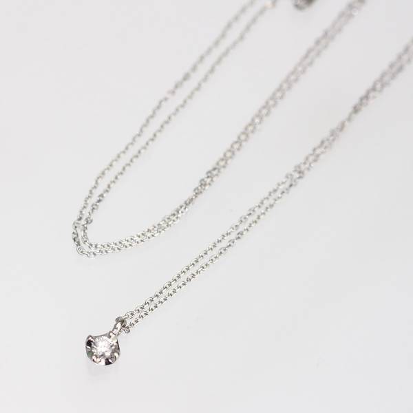 4℃ ネックレス ダイヤモンド プラチナ Pt850 中古 078170-13F ,名 