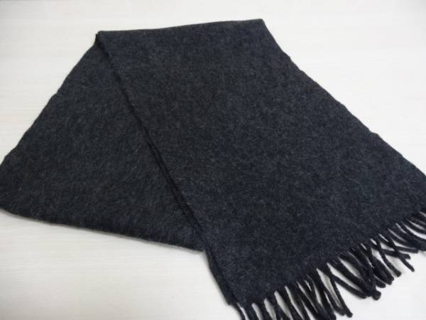 最終価格　美品　PRADAスポーツブラックナイロンマフラー マフラー PRADA プラダ カシミヤ フリンジ メンズ スカーフ PRADA