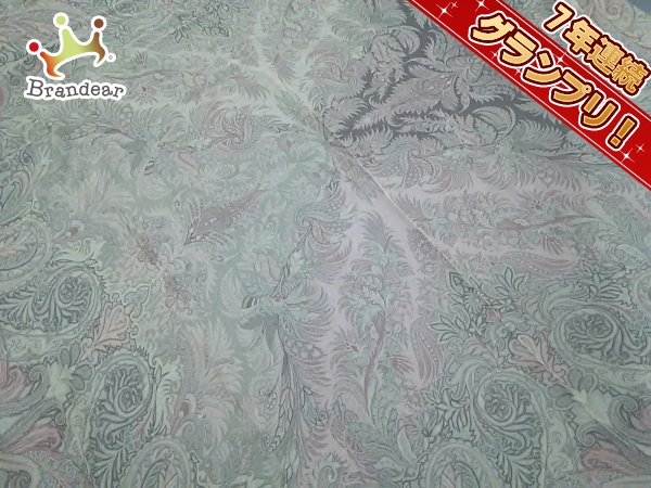 エトロ スカーフ 美品 ライトグリーン×ピンク×マルチ ETRO