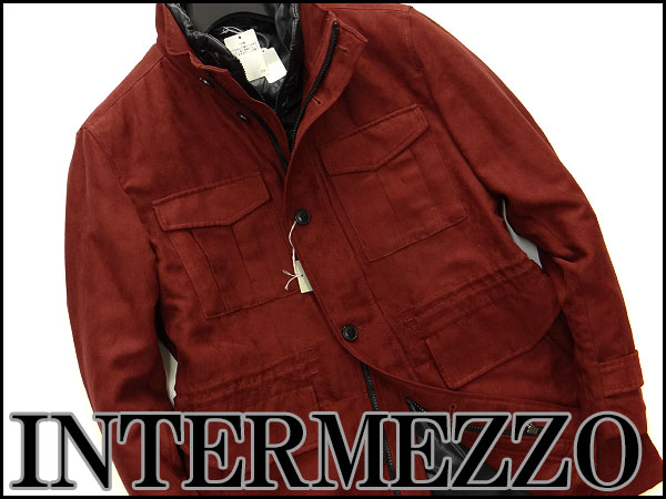 新品 インターメッツォ 中綿FスエードM-65ジャケットM暗赤J26162