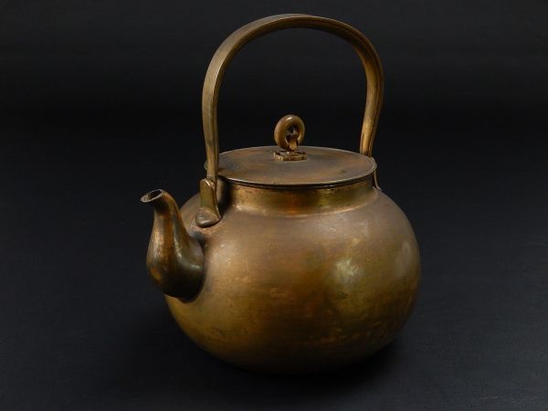 古美術 銅製水注 薬缶 煎茶道具 時代物 初だし品 【公式通販】