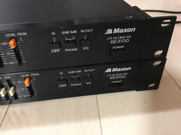 MAXON GE3100 イコライザー　中古品 Maxon GE3100 グラフィックイコライザー EQ 2台セット(イコライザー