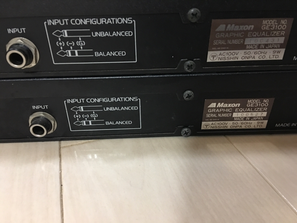 Maxon GE3100 グラフィックイコライザー EQ 2台セット(イコライザー