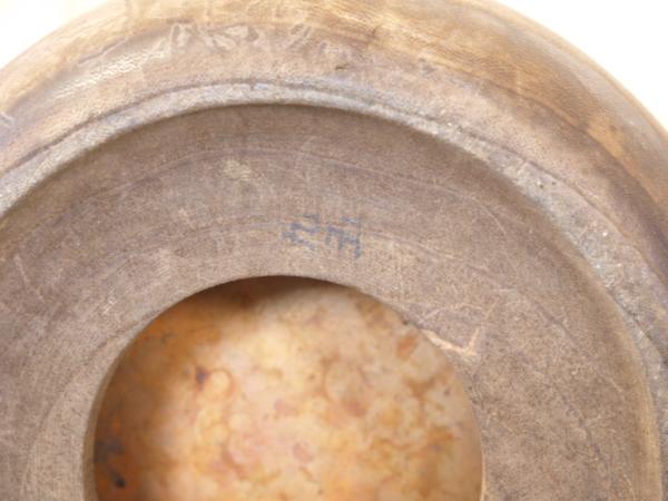 定番，大得価 時代☆高級白木丸桐胴抜火鉢1組27cm