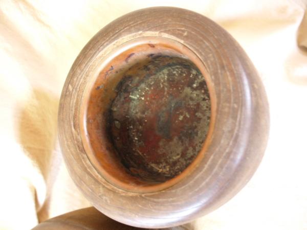 定番，大得価 時代☆高級白木丸桐胴抜火鉢1組27cm