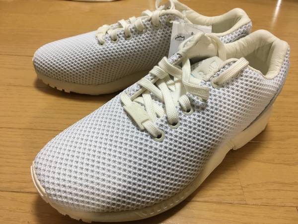 新品 adidasアディダス ZX FLUX KNIT MESH 24cm 白