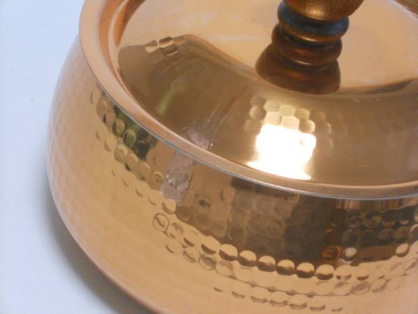 島本製作所　銅製 片手鍋 蓋付き木製ハンドル 島本製作所 銅製 片手鍋 蓋付き銅鍋(片手鍋)｜売買されたオークション