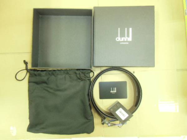 H1519ダンヒル紳士レザーベルトHPP325A42ブラックブラウン未使用