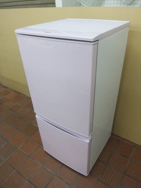送料無料~ 冷蔵庫 137L SHARP SJ-14E2-SP 15年 ピンク 中古 美品