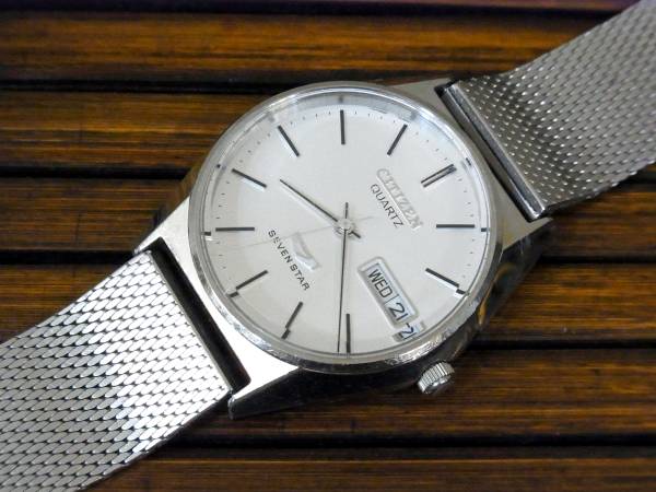□CITIZEN シチズン□SEVEN STAR□クオーツ腕時計□80年代□ Complete